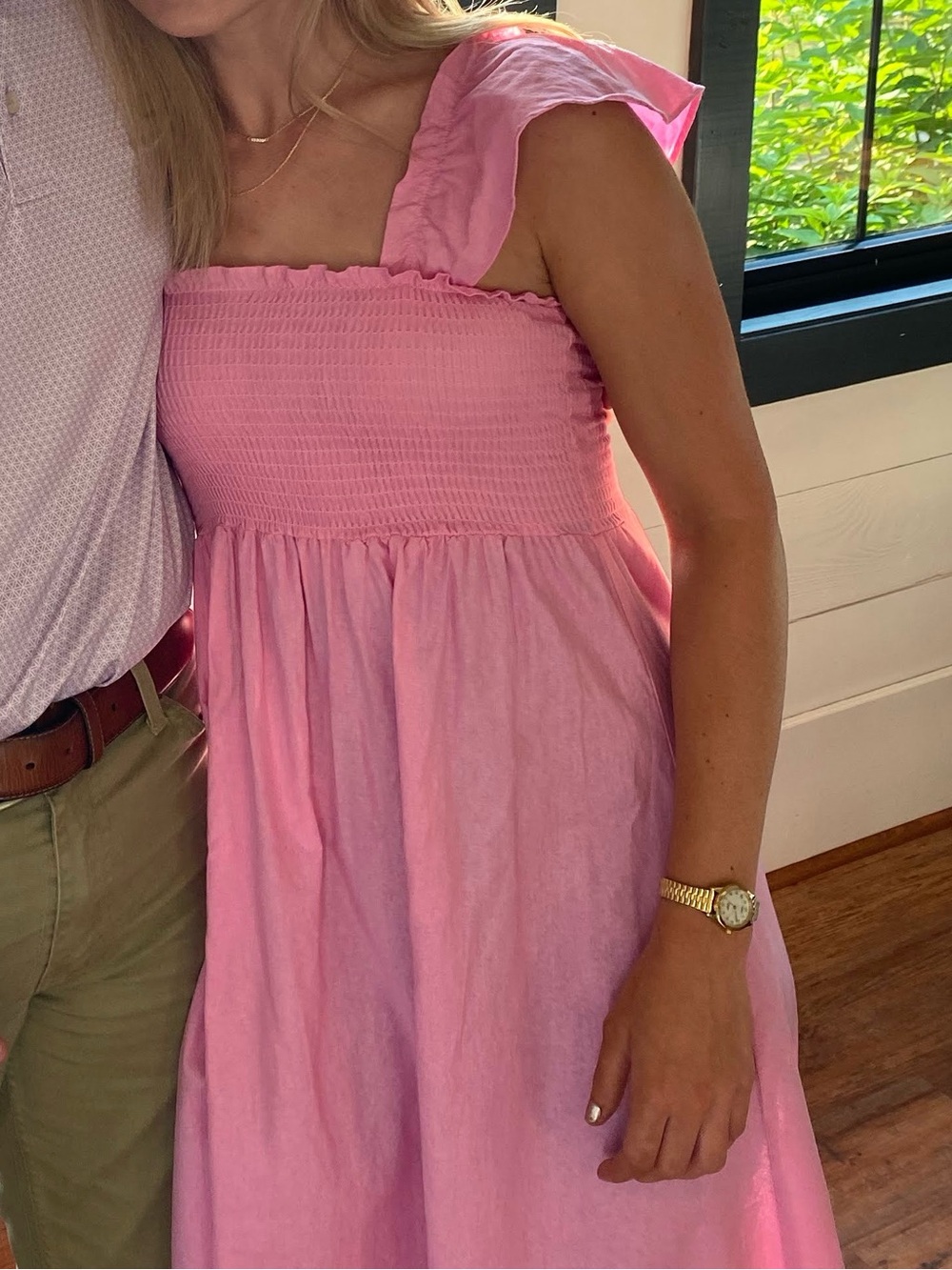 Pink Sundress with Ruffled Straps